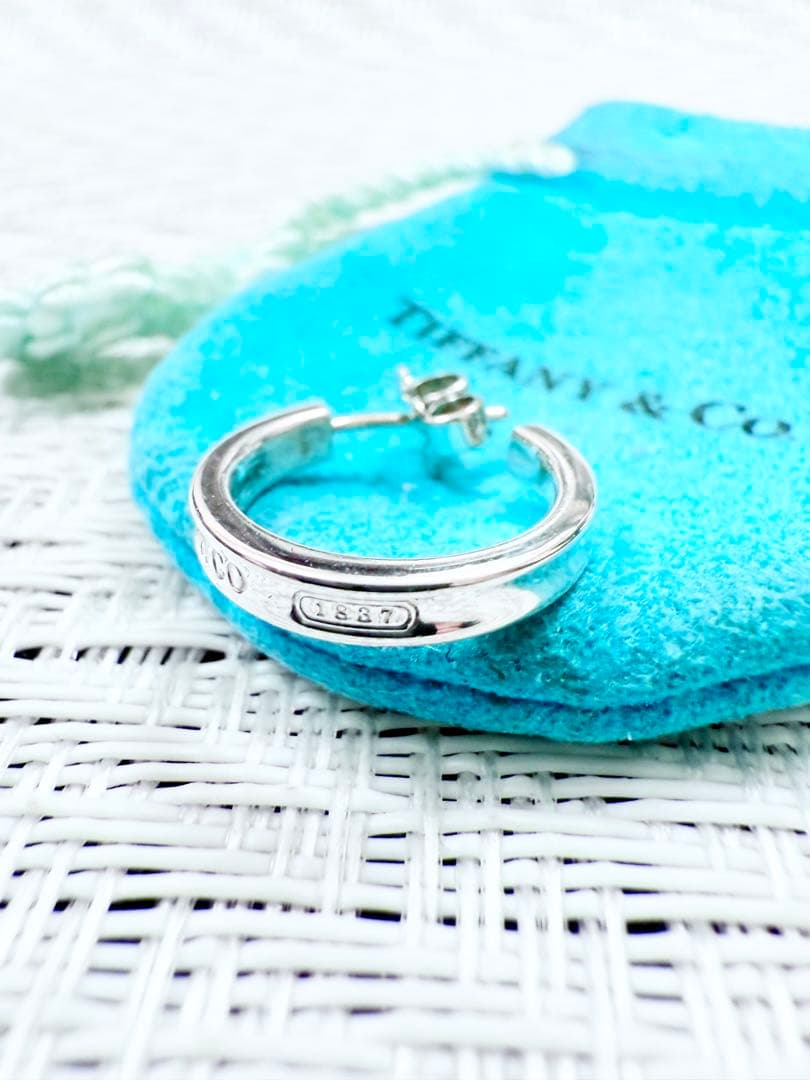 ティファニー　片耳 ナロー ピアス　1837 925 研磨仕上げ済み　美品