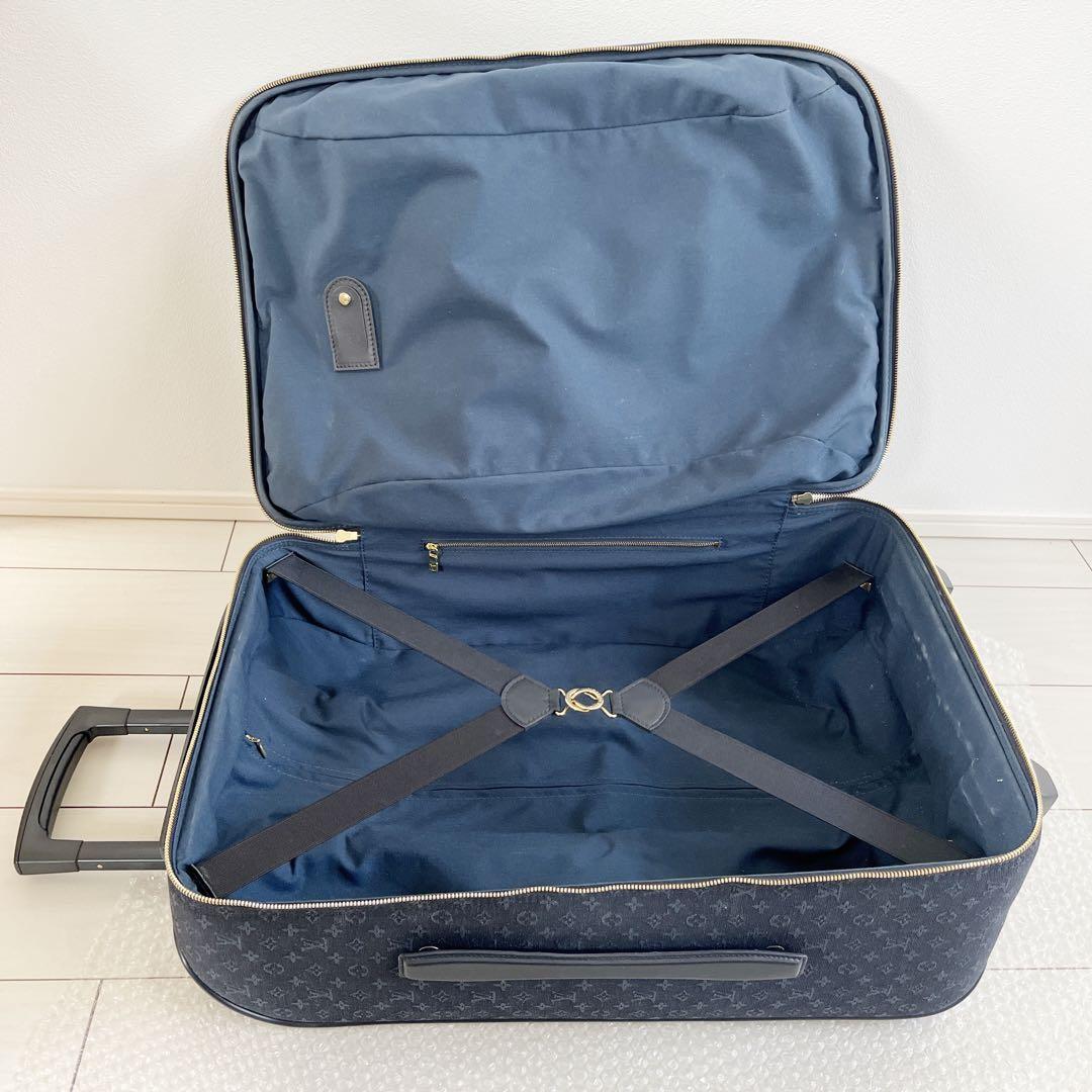 ルイヴィトン アネット モノグラムミニ　キャリーバッグ キャリーケース　ネイビー