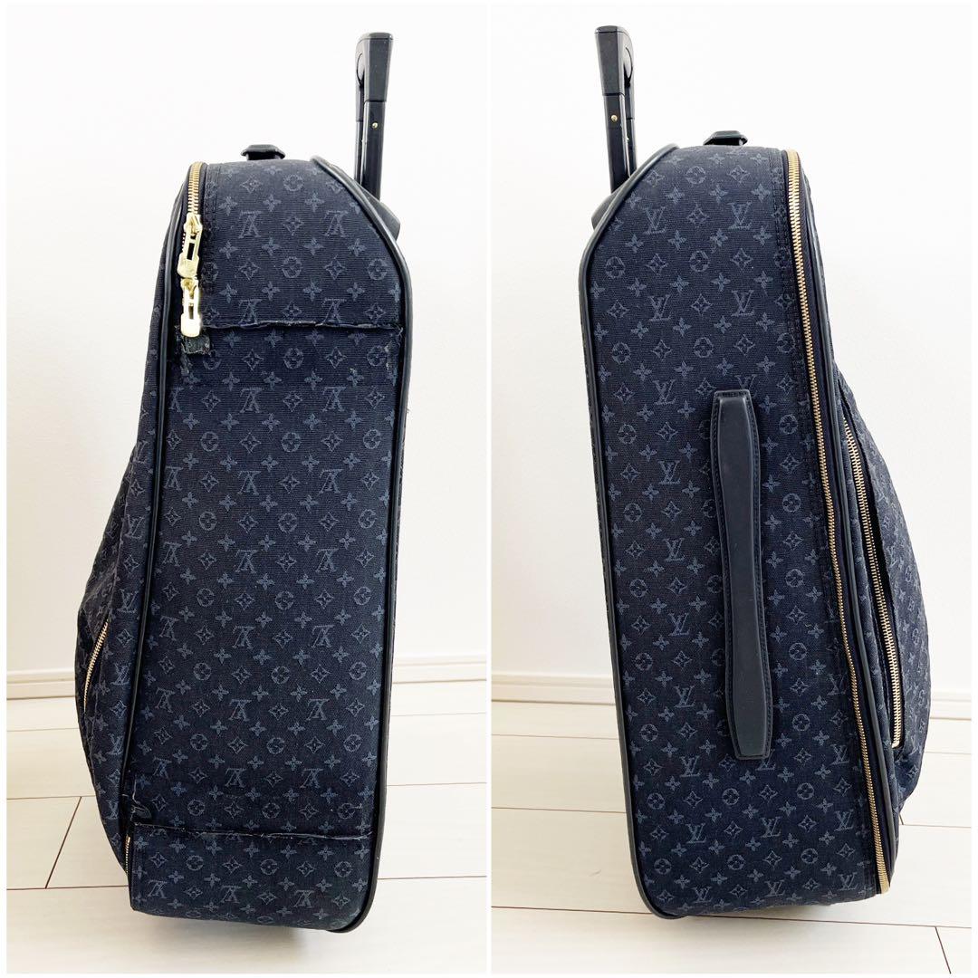 ルイヴィトン アネット モノグラムミニ　キャリーバッグ キャリーケース　ネイビー