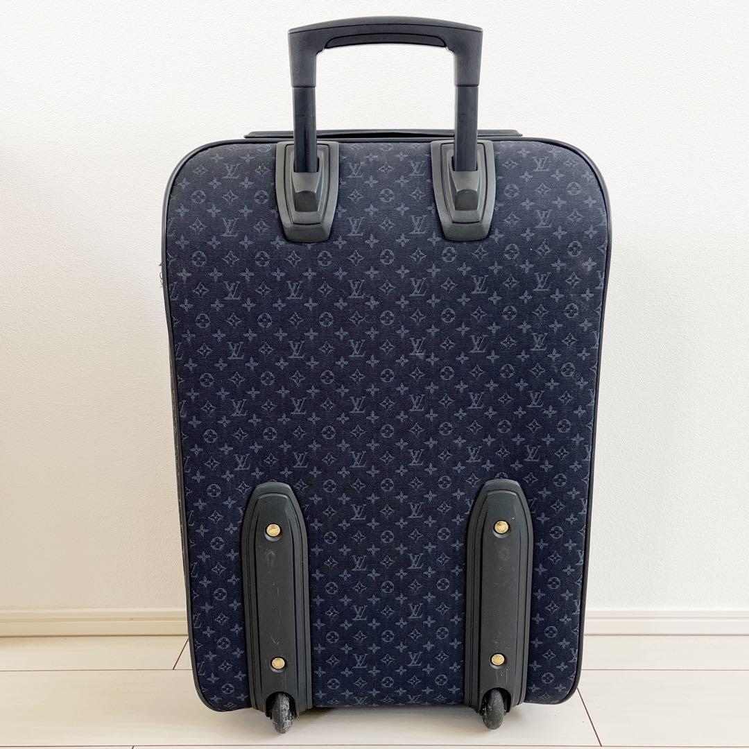 ルイヴィトン アネット モノグラムミニ　キャリーバッグ キャリーケース　ネイビー