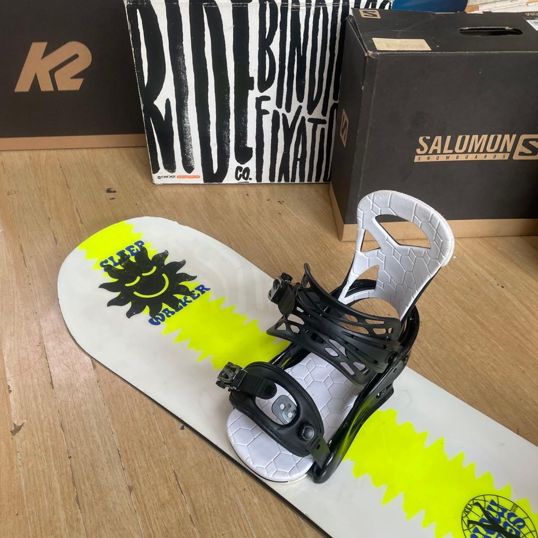 SALOMON×BURTON　バートン　キッズスノーボードセット　バイン付