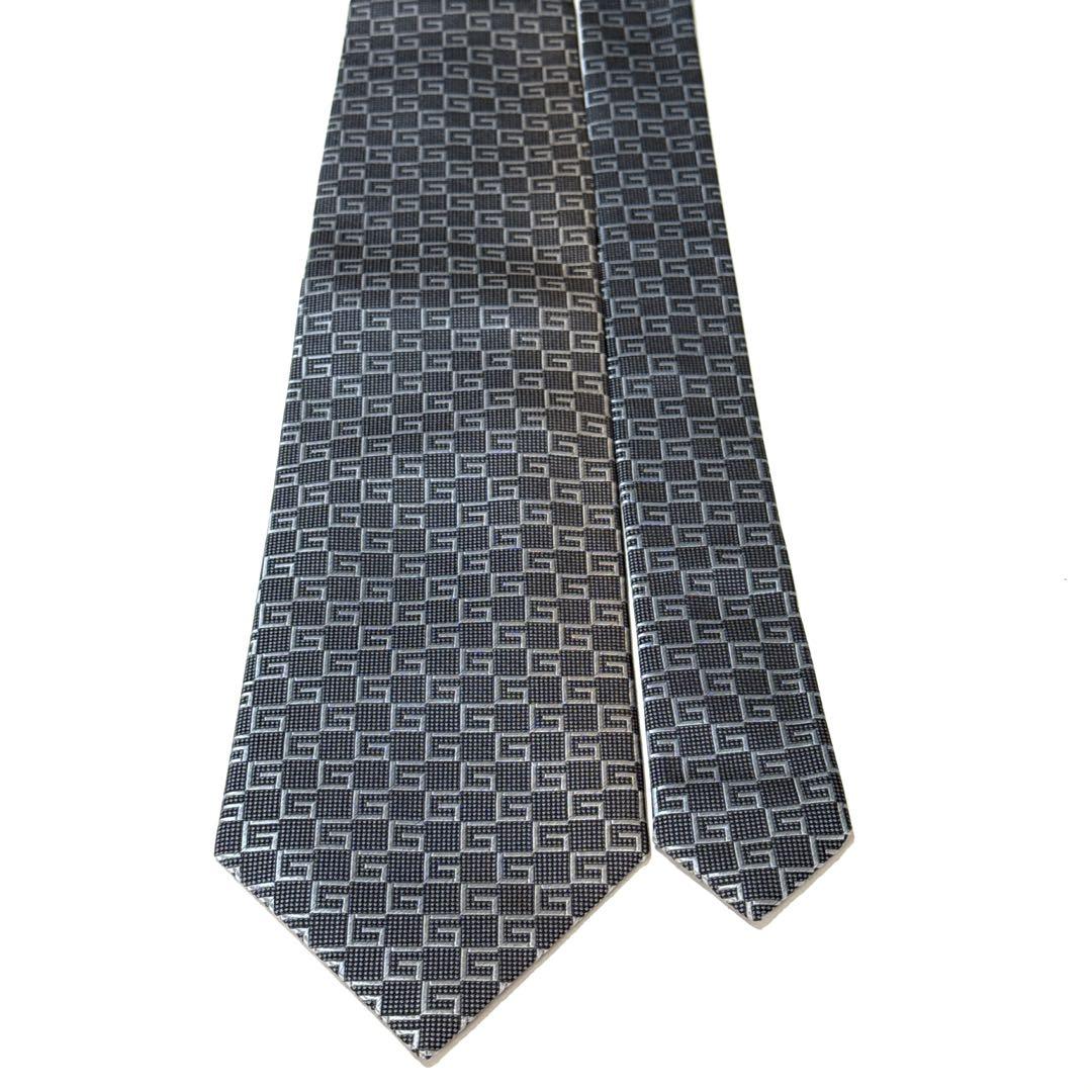 訳あり・未使用 グッチ ネクタイ Gロゴ ジャガード ハイブランド 高級シルク
