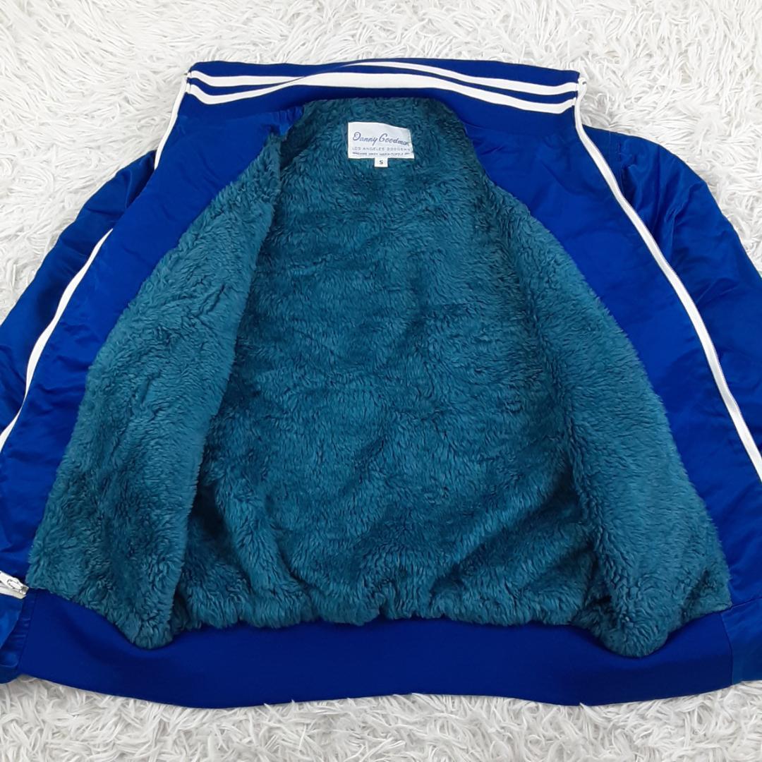 希少90s◎Los Angeles Dodgers スタジャン 裏地ボア 青