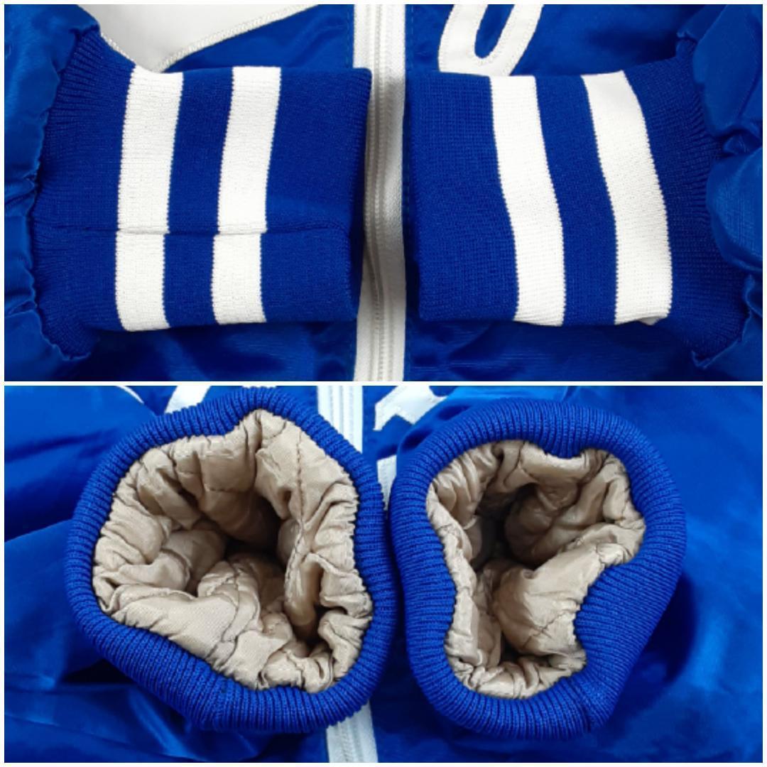 希少90s◎Los Angeles Dodgers スタジャン 裏地ボア 青