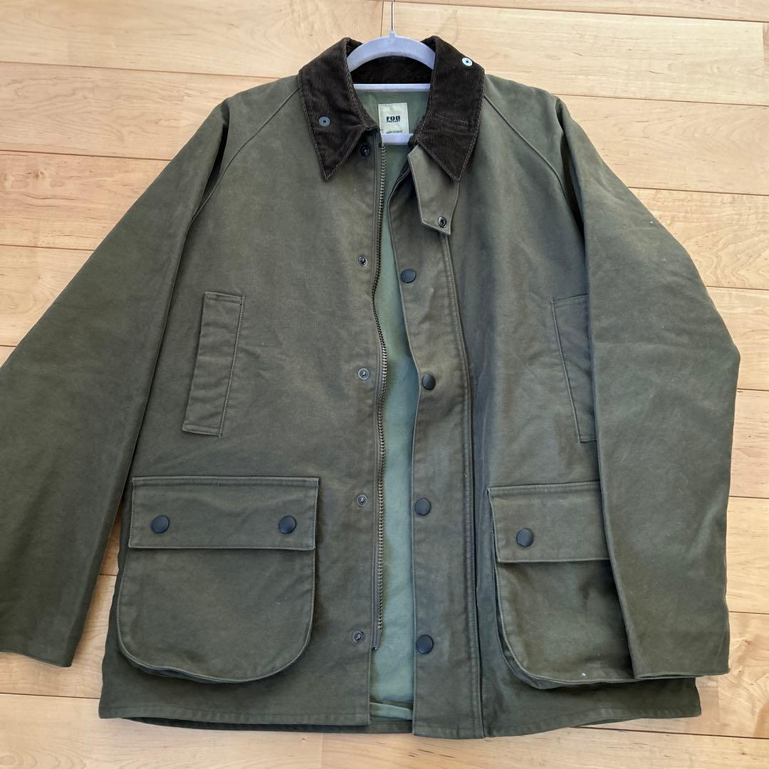 FOB FACTORY F2361 カバーオール L オリーブ