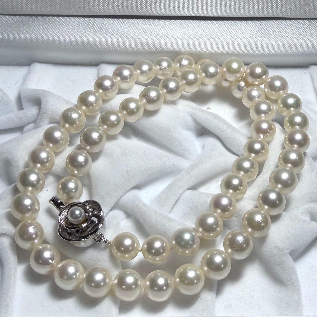 ね*★様 大珠★あこや真珠ネックレス アコヤパール 7.5〜8.0mm ホワイト