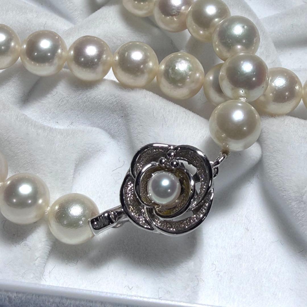 ね*★様 大珠★あこや真珠ネックレス アコヤパール 7.5〜8.0mm ホワイト