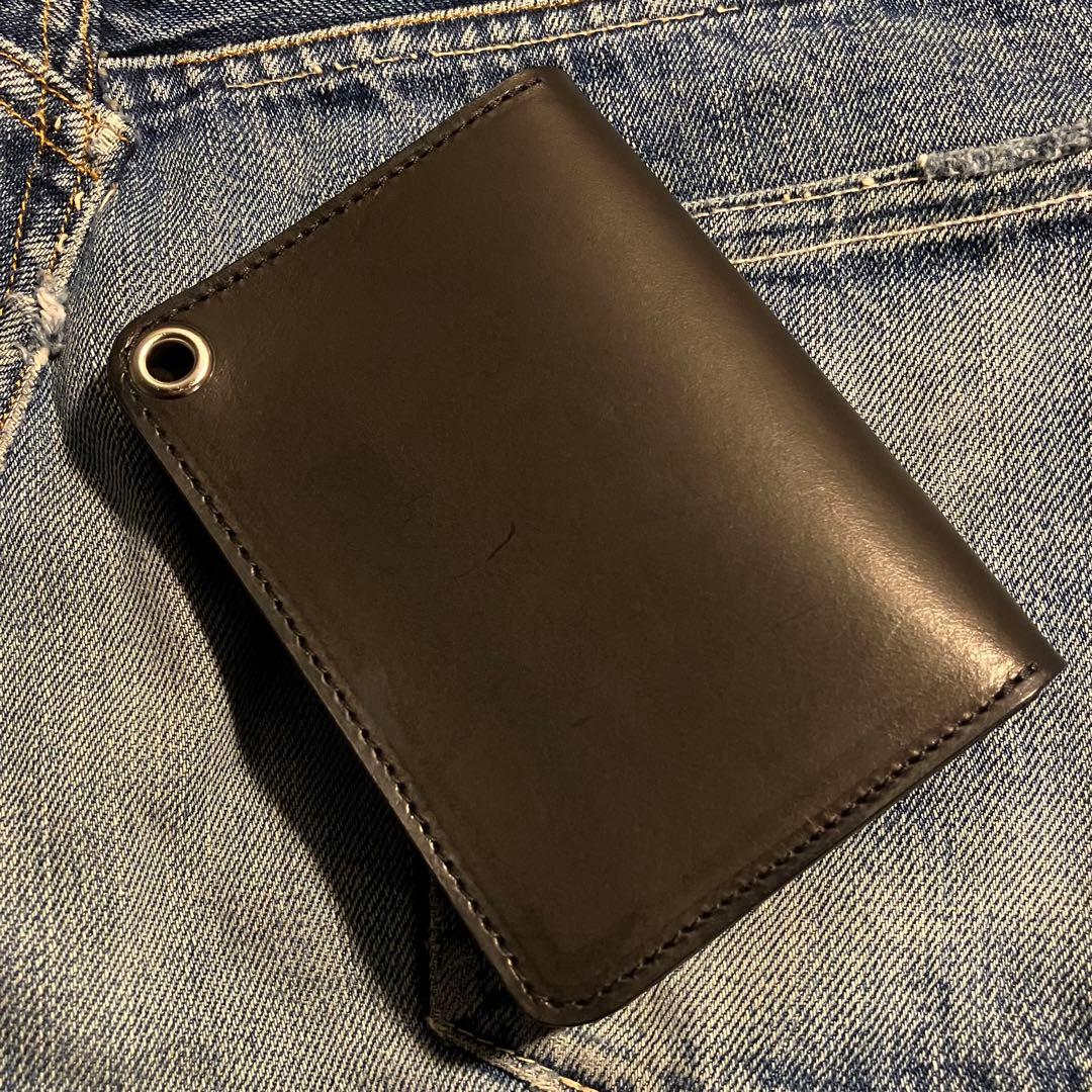 お札が折れない！ミドルトラッカーウォレット アポロコンチョ シルバー925 3層