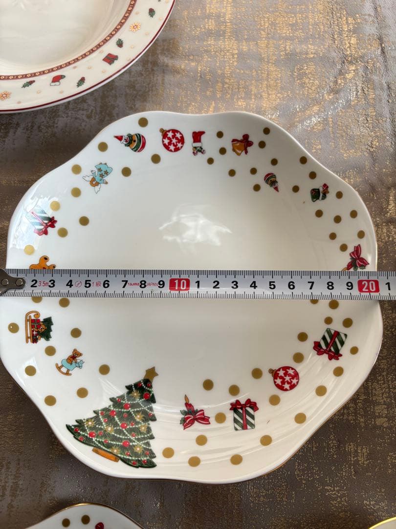 （タイムセール）クリスマスツリー デザイン 食器セット 13点