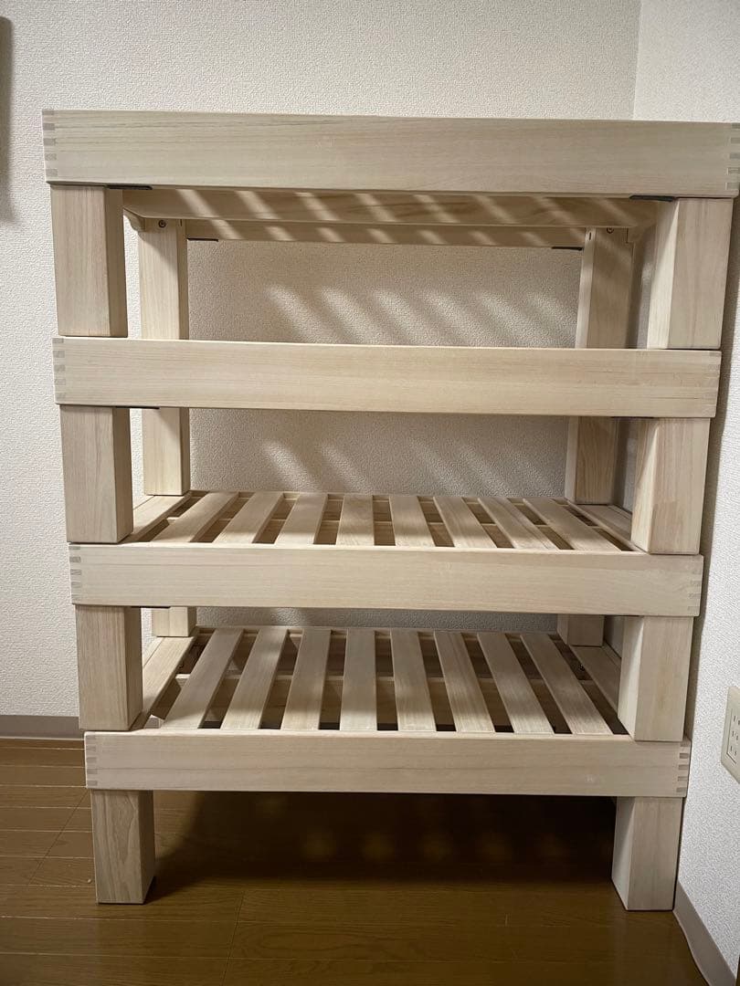 値下げ　カインズ　分割式すのこベッド　桐　シングル