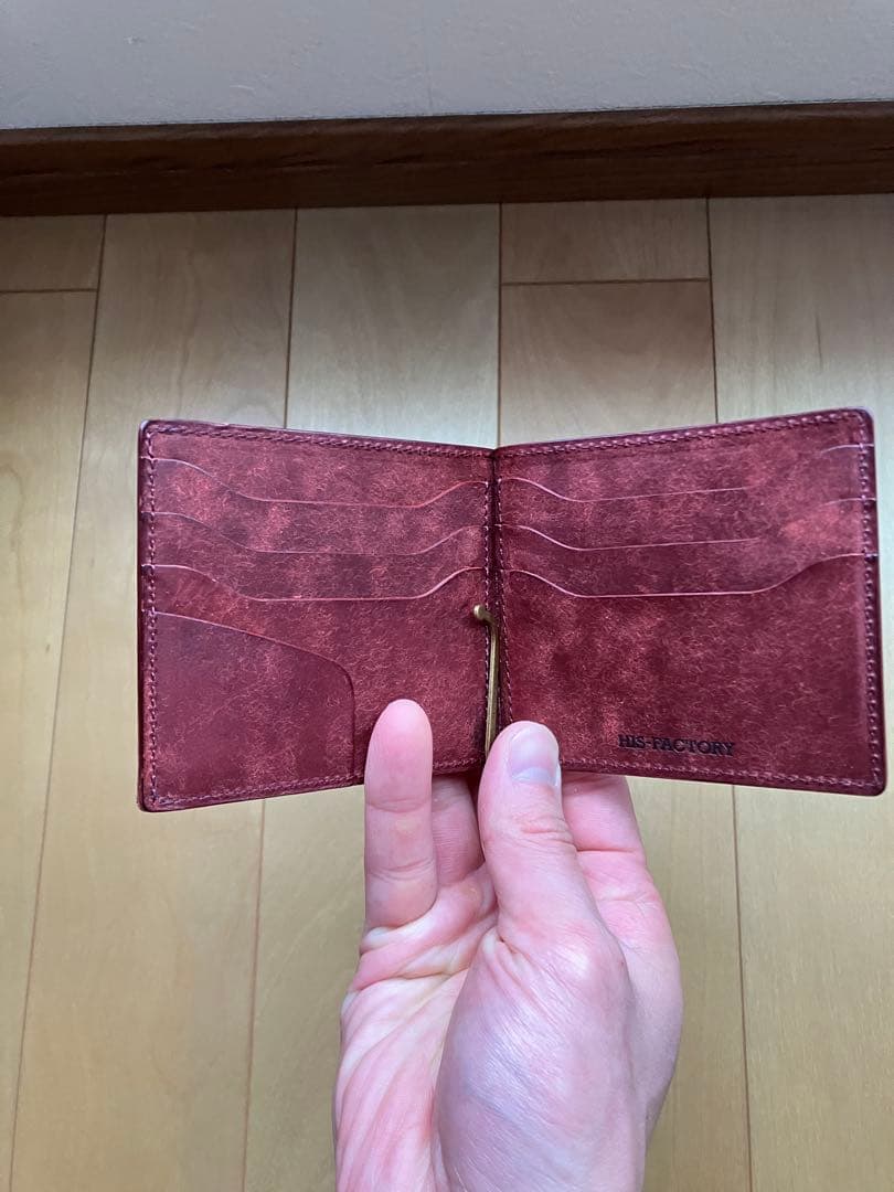 極美品！年末特価！ヒズファクトリー　フェルマーレ　マネークリップ　コッチネーラ