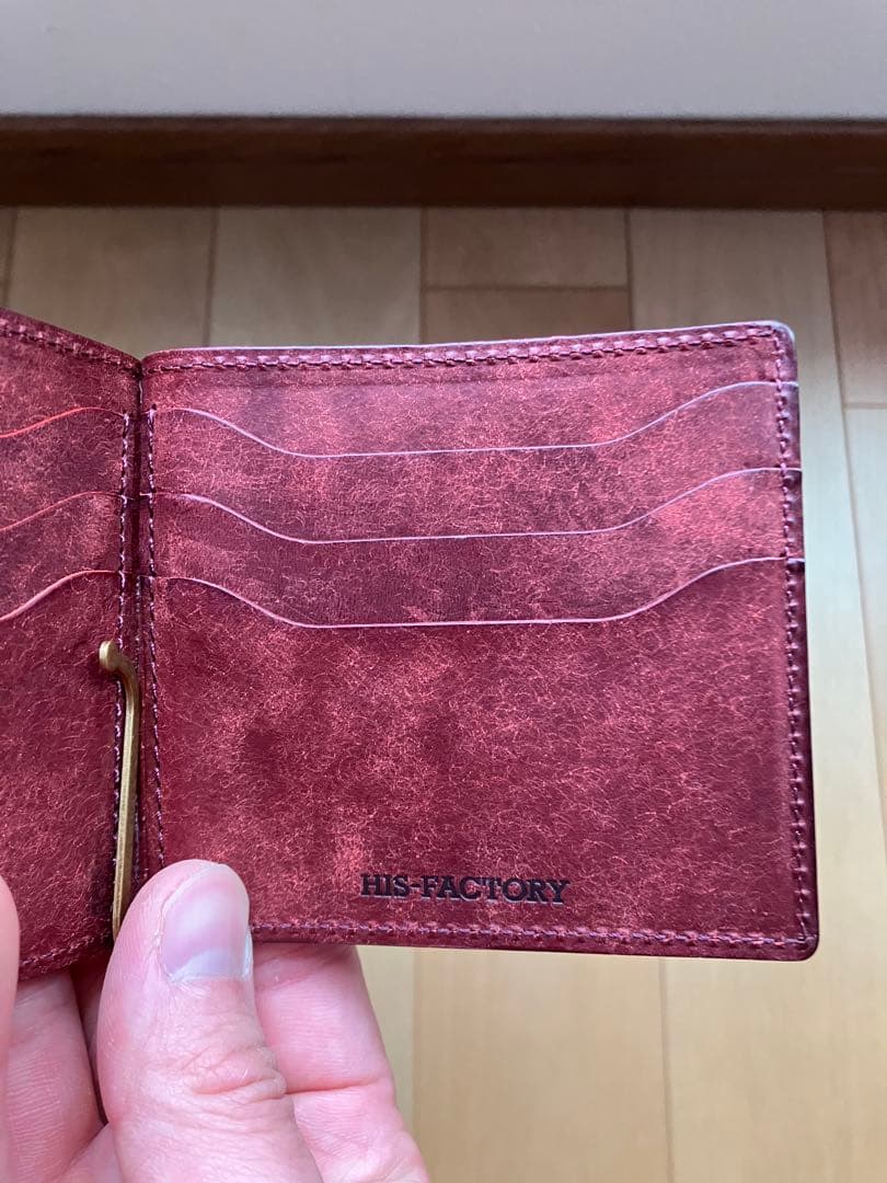 極美品！年末特価！ヒズファクトリー　フェルマーレ　マネークリップ　コッチネーラ