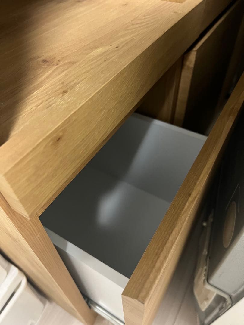 【美品】大川家具 木目調キッチンボード 幅100cm 高さ182cm