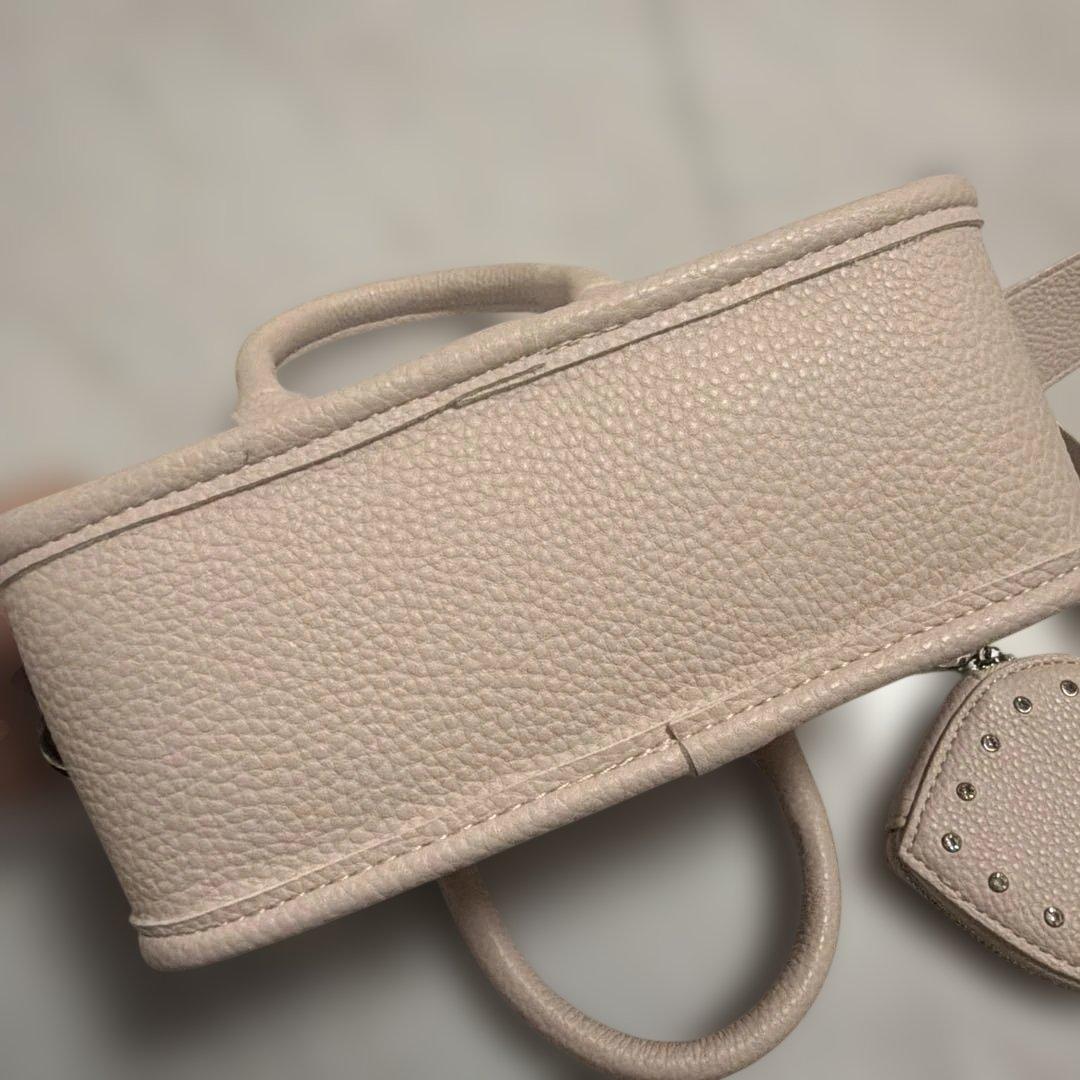 pium ハートポーチ付きミニボストンバッグ ピウム ピンク PINK