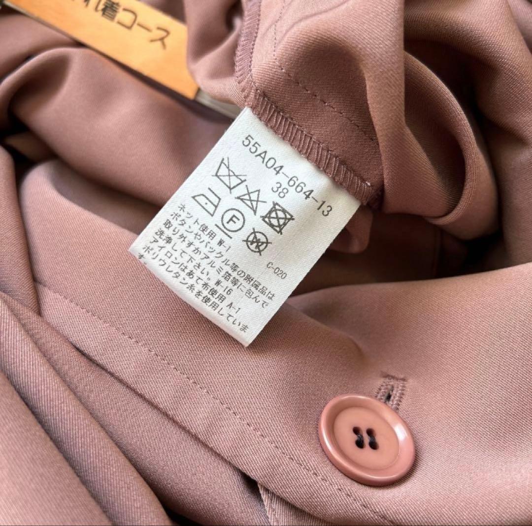 38 ブルーレーベルクレストブリッジ　トレンチコート ダスティピンク　ロング丈