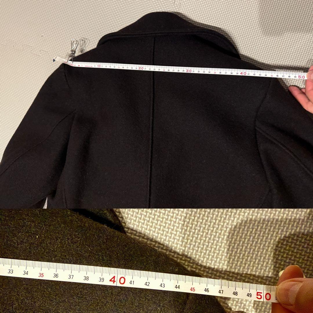 【着用1回】Schott USA製740N Pコート36 黒 ブラック美品 肉厚