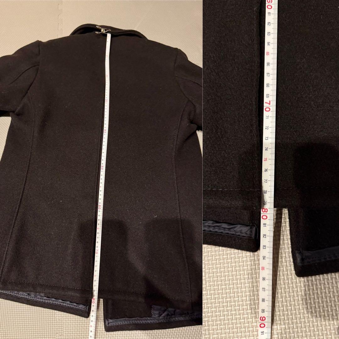 【着用1回】Schott USA製740N Pコート36 黒 ブラック美品 肉厚