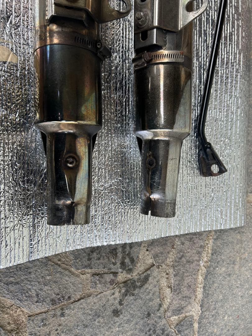 ハーレー用モーターステージ　ブラスマフラー 訳あり品