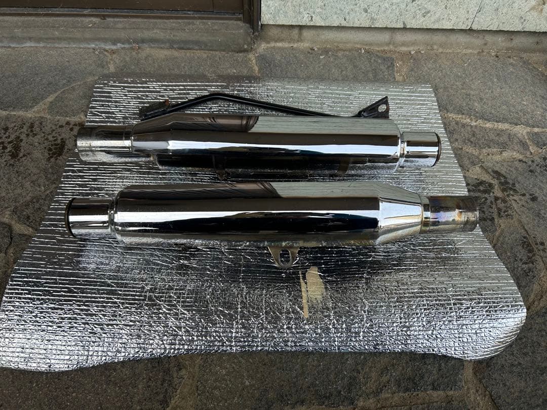 ハーレー用モーターステージ　ブラスマフラー 訳あり品