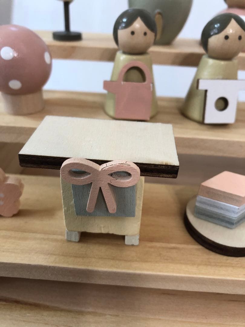 木製ひな祭り飾り 3段セット