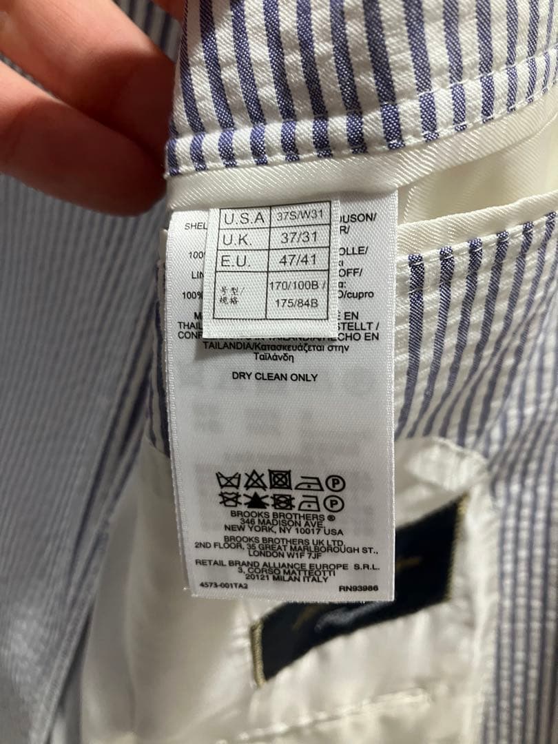 Brooks Brothers Fitzgerald シアサッカースーツ