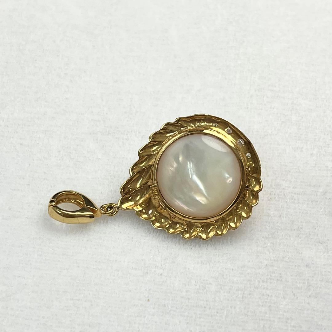 マベ真珠 パール ペンダントトップ K18 15.5mm