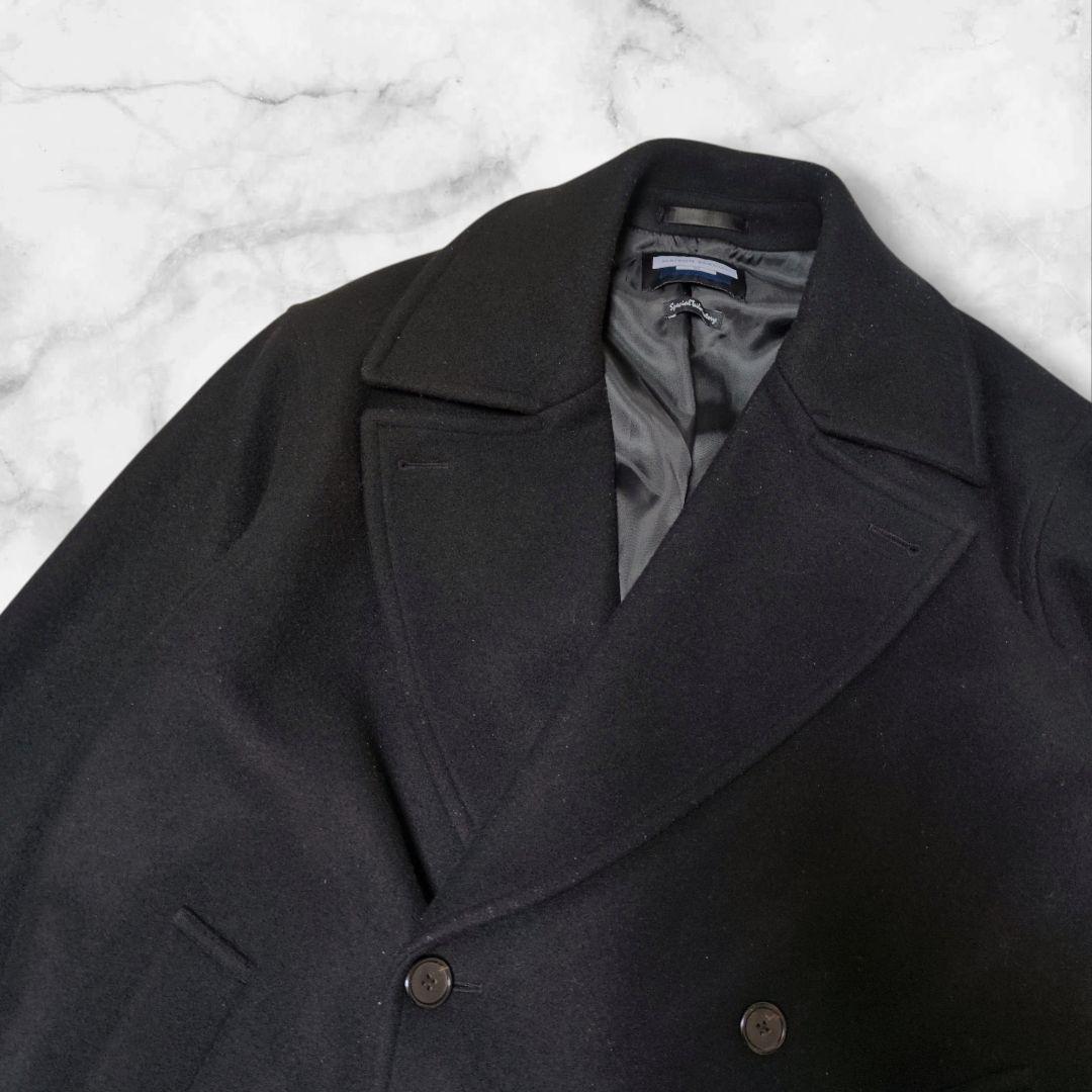 SUPER100S 水ビ混紡ダブルクロスメルトンプライムオーバーPコート