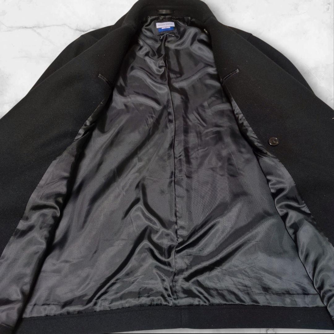 SUPER100S 水ビ混紡ダブルクロスメルトンプライムオーバーPコート