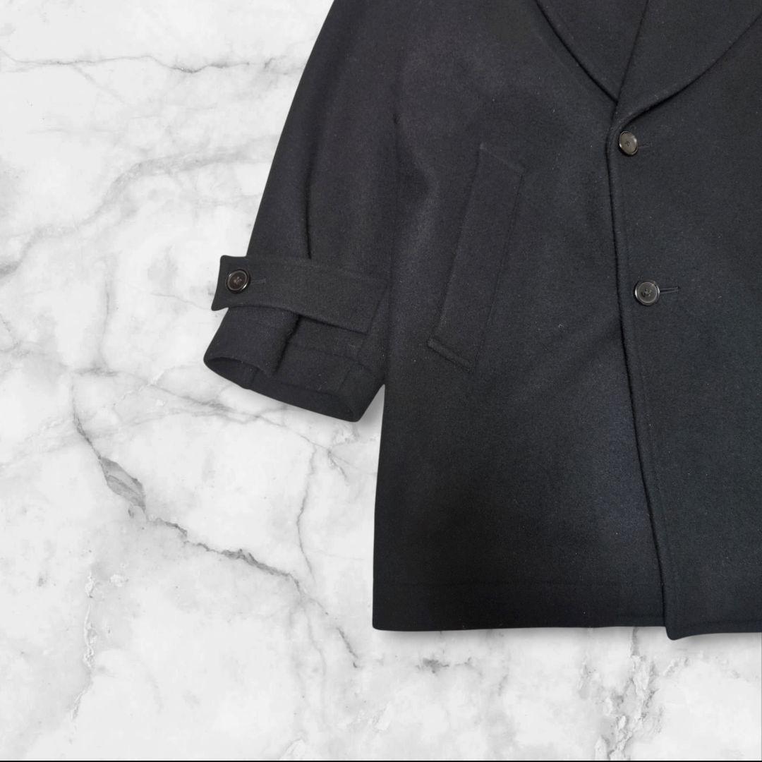 SUPER100S 水ビ混紡ダブルクロスメルトンプライムオーバーPコート