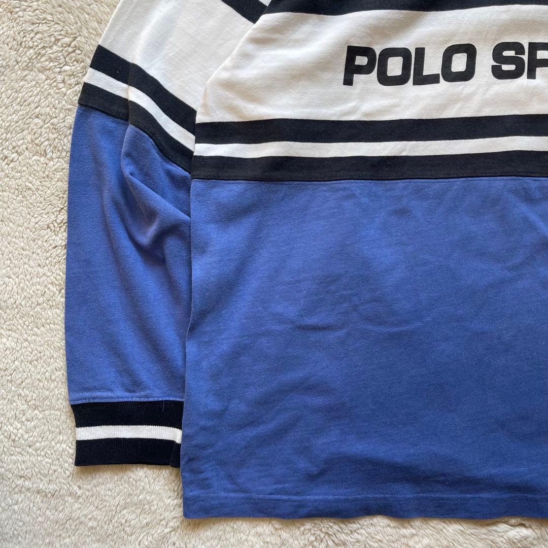 90s vintage ラルフローレン　ポロスポーツ　ラガーシャツ　 L