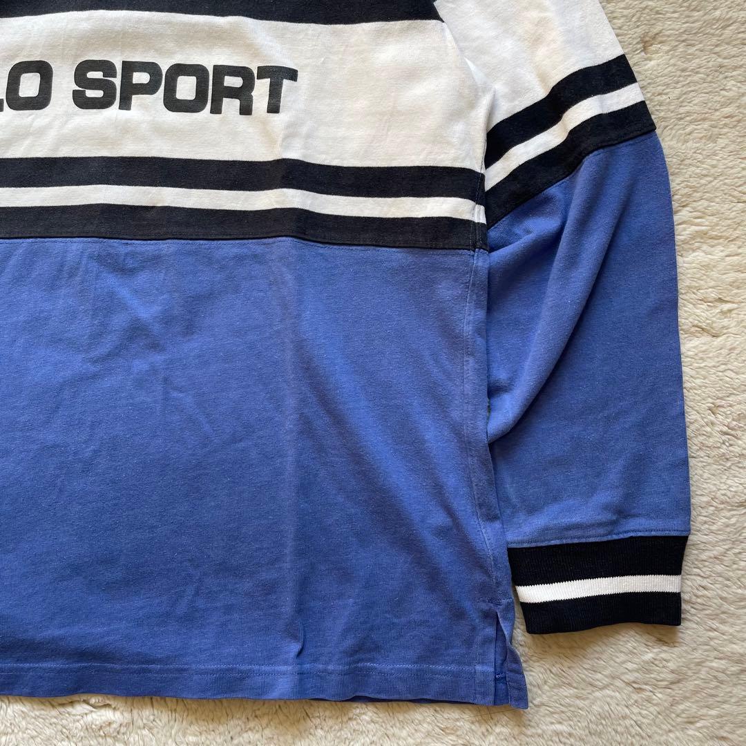 90s vintage ラルフローレン　ポロスポーツ　ラガーシャツ　 L