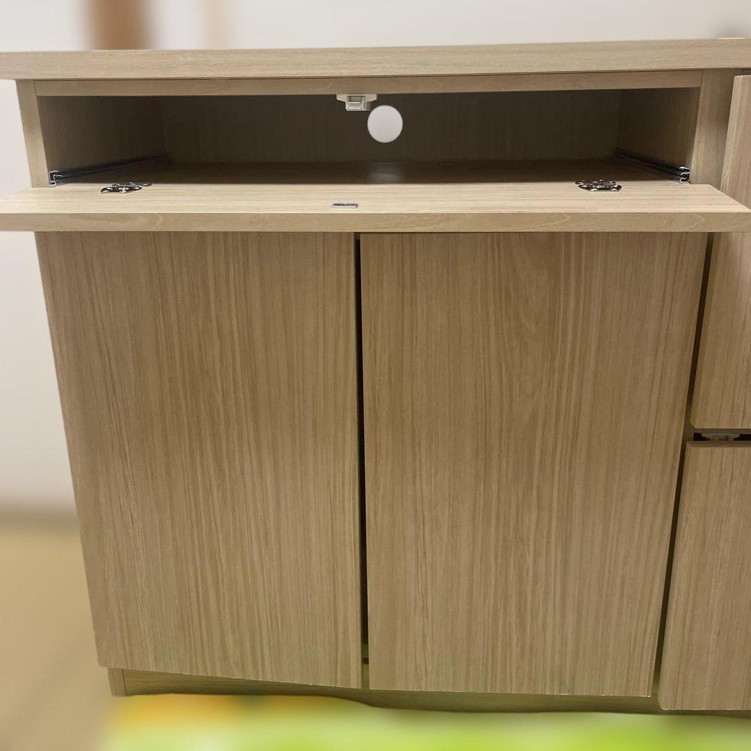 キャビネット 3扉　ノートパソコン収納付き