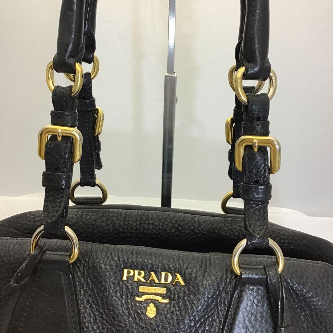 ❣️PRADAプラダ❣️レザーミニボストンバック　ヴィッテロダイノ　B3091M