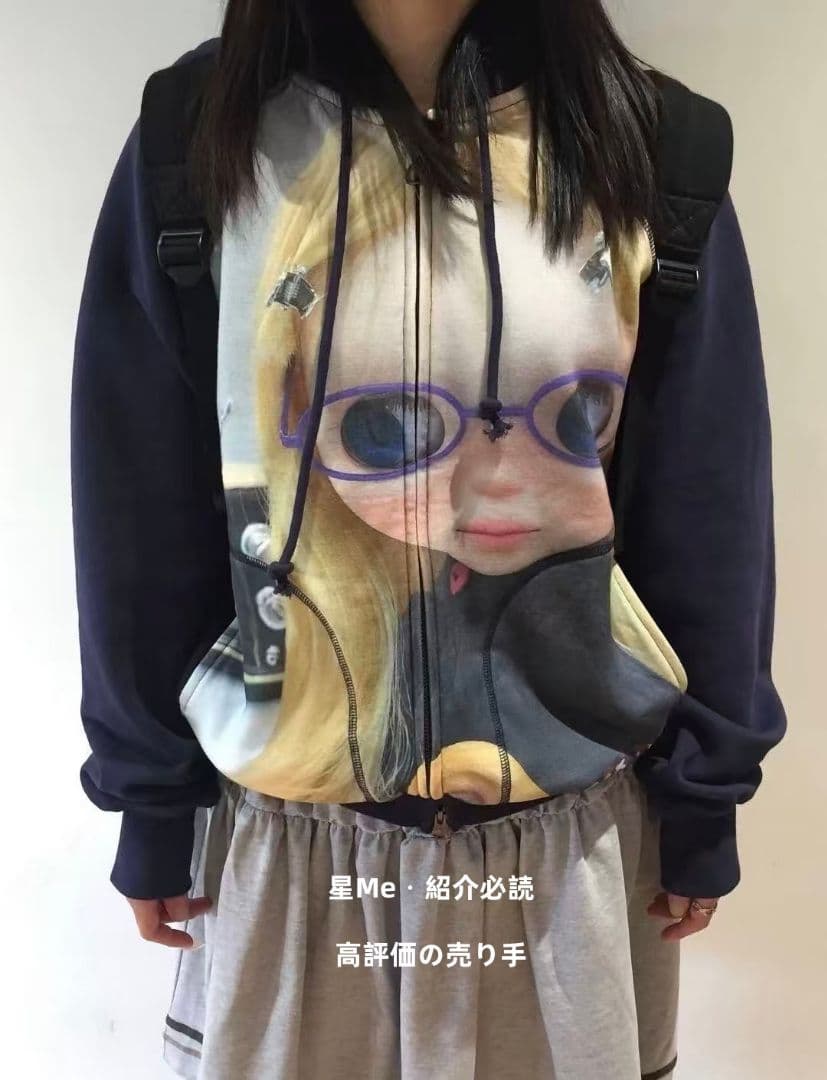 COYSEO Blytheキャラクターパーカー こんいろ