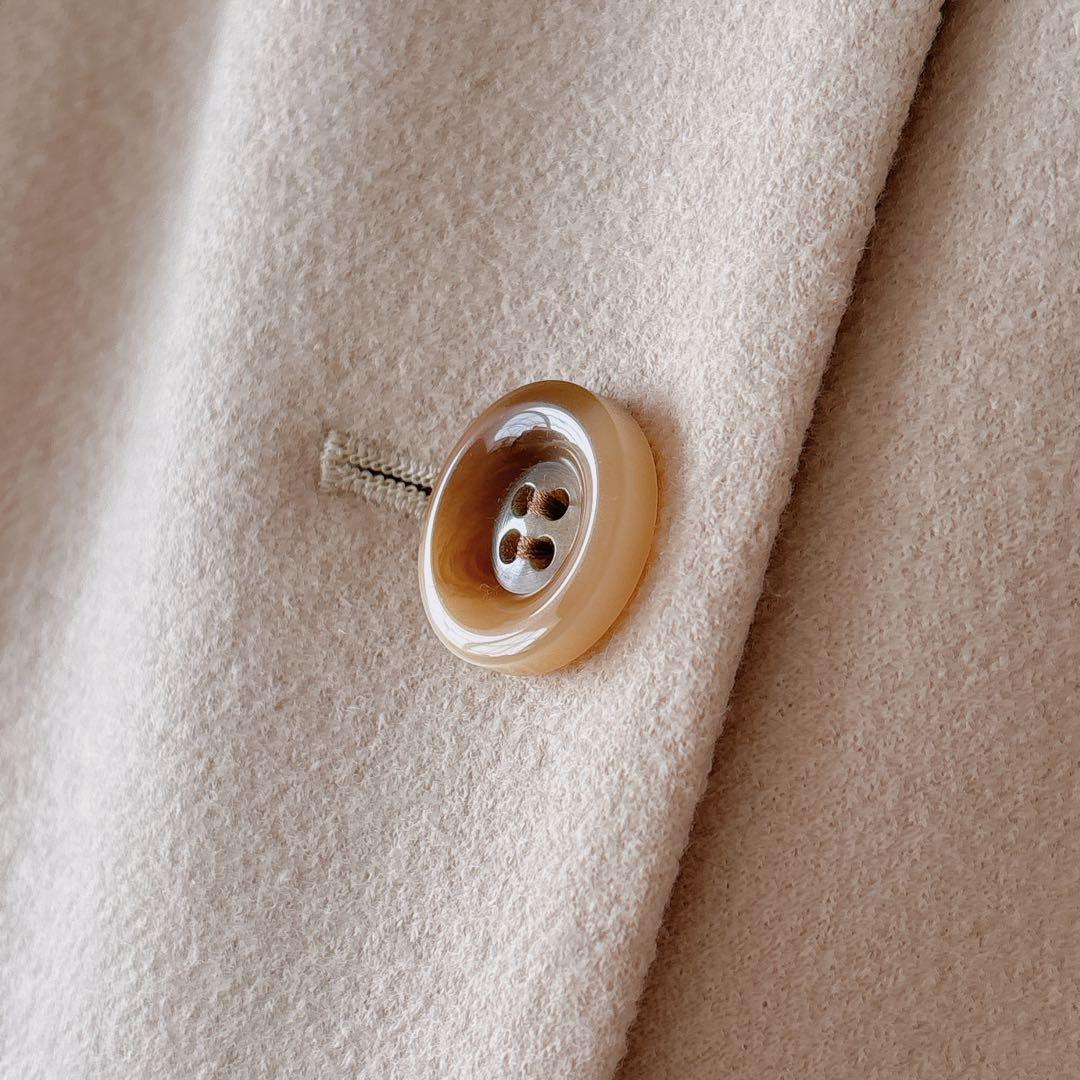 【935】アナイ　ウールペプラムノーカラージャケット　ライトベージュ　36