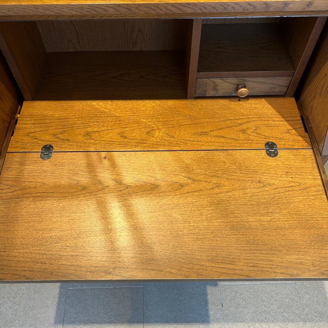 ♥ライティングビューロー　上棚付き　民芸家具　オーク