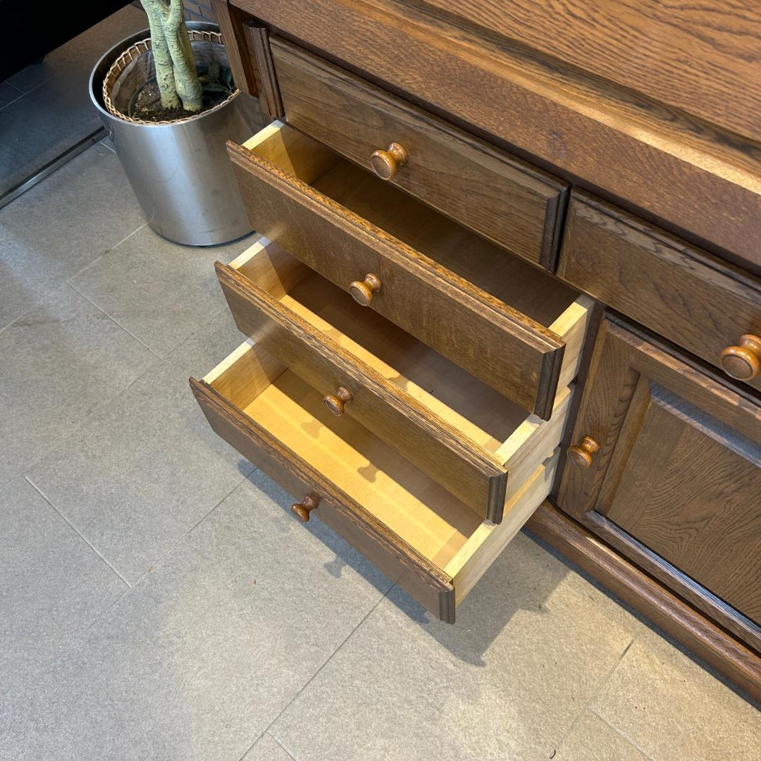 ♥ライティングビューロー　上棚付き　民芸家具　オーク