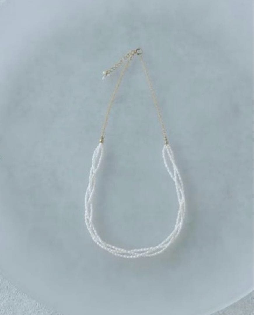 Natully / 淡水パール / 三編みネックレス　北欧、暮らしの道具店