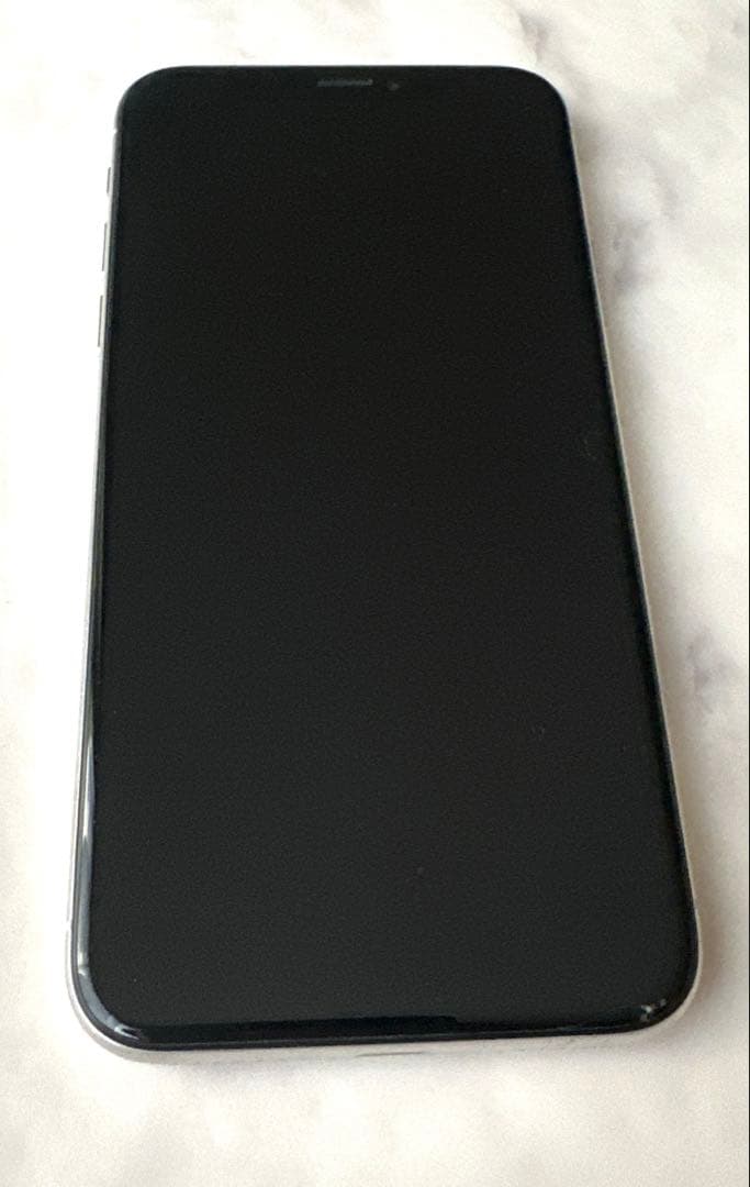 iPhone X 256gb SIMフリー　シルバー　ヒビあり
