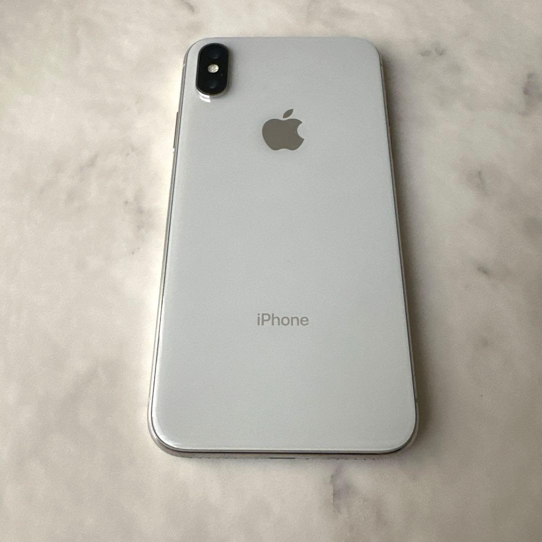 iPhone X 256gb SIMフリー　シルバー　ヒビあり
