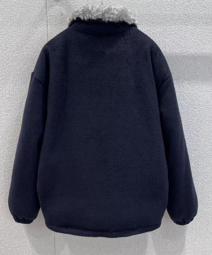 極美品 miu miu ネイビー ジップアップ ジャケット