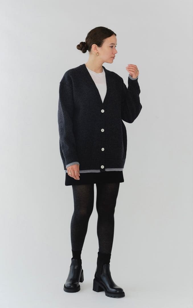 たーこちゃんyori ポケットウールミニスカート(black 36サイズ)