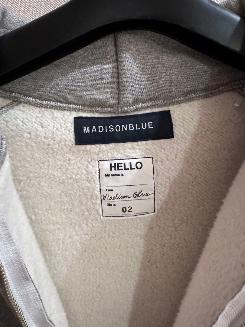 美品 MADISONBLUE マディソンブルー ジップフーディ 02サイズ