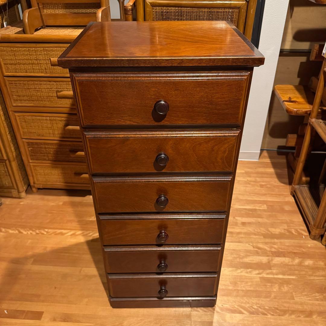 起立木工 6段チェスト サイドチェスト ヴィンテージ家具