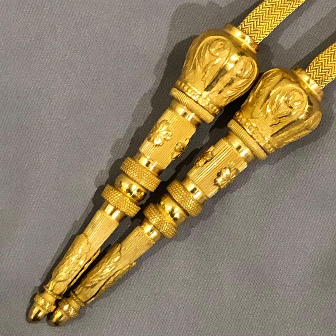 【送料無料・レア】 日本軍 陸軍 参謀飾緒 中将閣下御遺品 将官 箱付 天保銭組