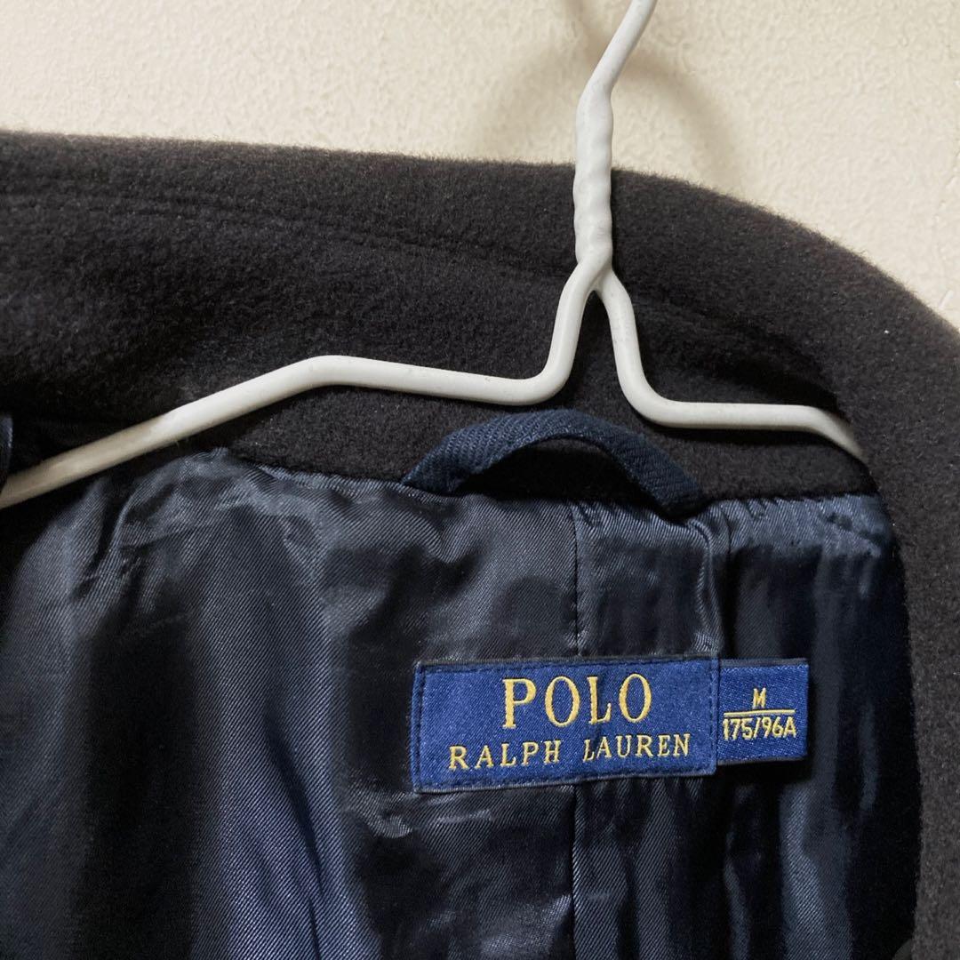 美品 ポロラルフローレン ピーコート ウール ビジネスコート チェスターコート