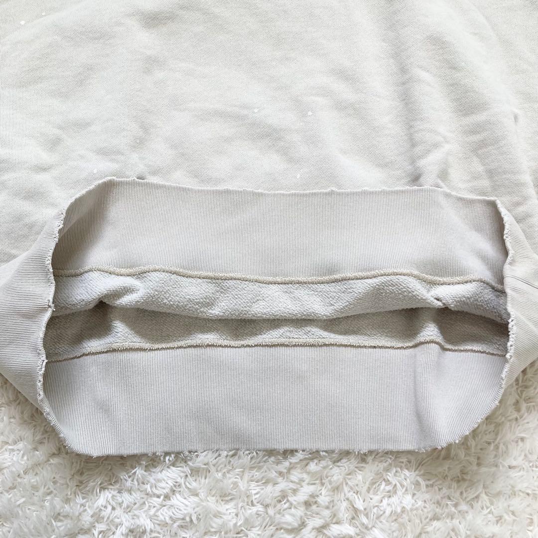 未使用級✨ウィムガゼット ヴィンテージ加工裏毛プルオーバー 2024 ベージュ