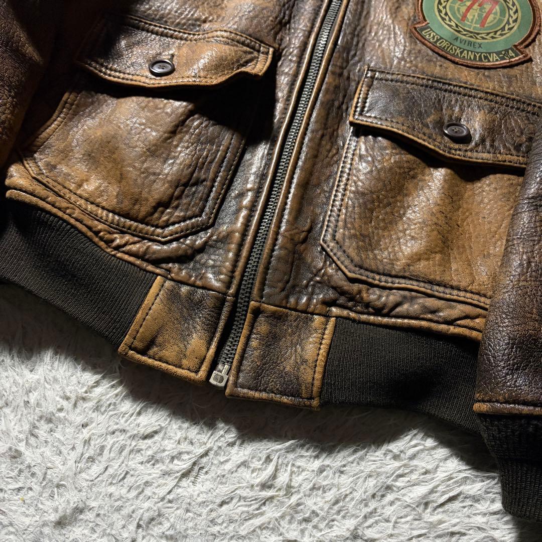 【雰囲気抜群】AVIREX フライトジャケット　 G-1 トップガン　羊革