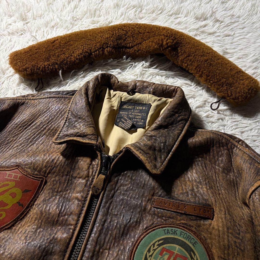 【雰囲気抜群】AVIREX フライトジャケット　 G-1 トップガン　羊革