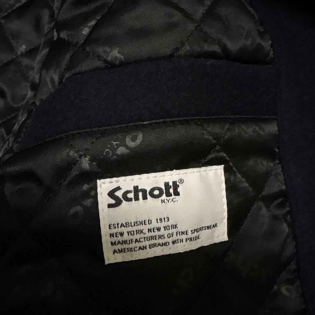 ス*ん様 「タグ付き新品」 Schott × SKOOKUM レザースタジャン